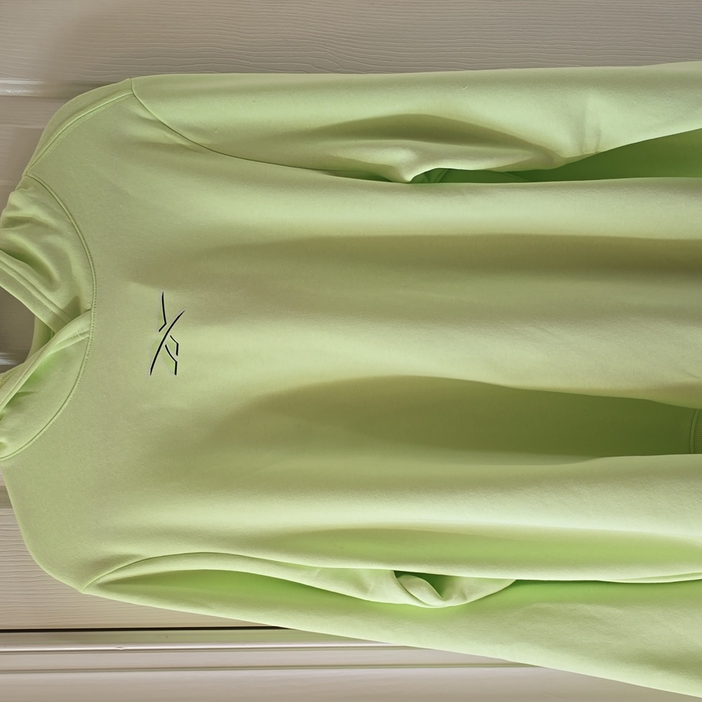 REEBOK SIGNATURE BRAND WOMEN'S  LIME GREEN PULLOVER HOODIE SIZE XL
